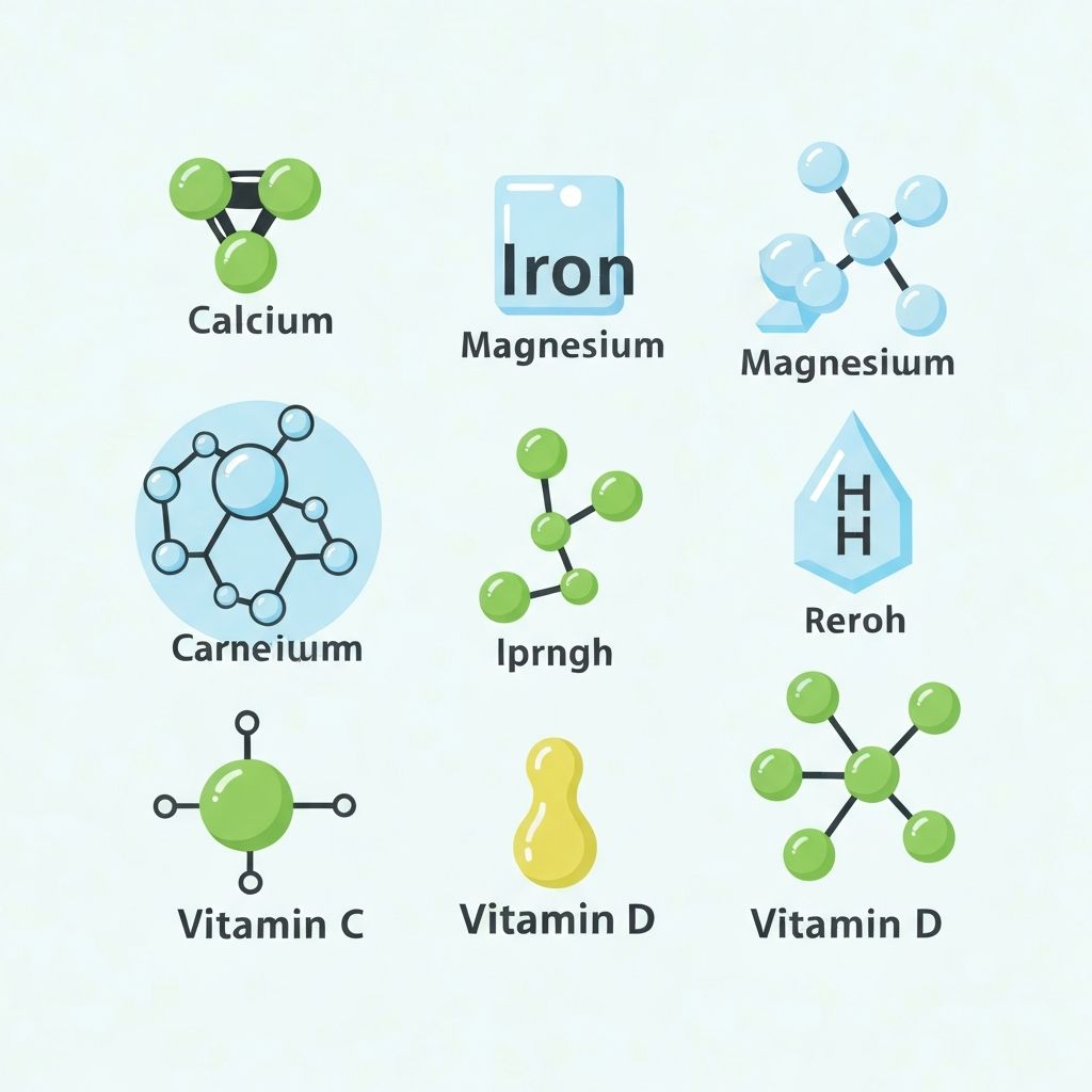 Vitamíny a minerály - edukační diagram